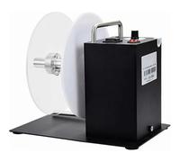 Automatic Label Rewinder Machine, Double Baffle Label Rewinder, Bidirectional Rewinding & Adjustable Speed, Tube Core 110mm/disc 196mm, Efficiency for Office and Warehouse