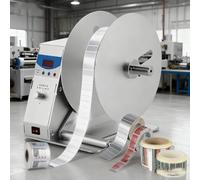 Automatic Label Rewinder - Two-Way Operation, Adjustable Rewind Speed, Fits Labels Up to 115mm Width, Max Outer Diameter 218mm, Induction Pull Rod for Various Labels