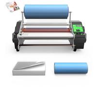 Automatic Laminating Machine, Hot Laminator Roll-to-Roll Transfer Film Composite Machine, Includes A/B Films, with Never Jam Technology, Cold Laminating Machine for Home Office School Teacher Use
