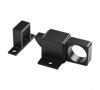 Automatic Latch, Square Self-Closing Bolt Door Latch Aluminum Alloy Security Automatic SASH Door Spring Bounce Lock(Black)