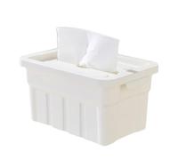 Automatic Lift Desktop Tissue Box PP Materials Sturdy Construction Generic Size Fit Desktop Tissue Container Retro Office Desk Organization Storage