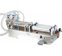 Automatic Liquid Filling Machine - Pneumatic Horizontal Filler for Various Liquids, Stainless Steel Structure, Quantitative Bottle Filler