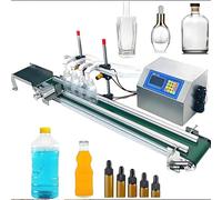 Automatic Liquid Filling Machine with Conveyor Belt & Magnetic Pump for Beverages Wine & Detergents - Precision Control Efficient & Versatile Filling Solution