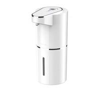 Automatic Liquid Soap Dispenser, 380ml Rechargeable Touchless Wall Mounted Soap Dispenser with 4 Adjustable Levels, IPX5 Waterproof Electric Hand Soap Dispenser for Kitchen and Bathroom (White)