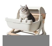 Automatic Litter Box - Self Cleaning Cat Litters Tray | Robotic Cat Litter Box Self Cleaning | Safety Odorless Deodorizer Large Cleaner With Open | Top Design For Furniture Corner Outdoor Travel
