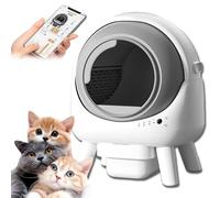 Automatic Litter Box,Self Cleaning Open Top Automatic Cat Litter Box,App Control,Odor-Free Waste Disposal,2.4G Wifi,8L Large Capacity,Free your Hands - Stop Being a Cat Slaves (White)