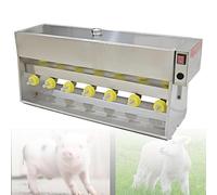 Automatic Livestock Feeding Station for Lambs, Piglets, Small Cattle, Stainless Steel Double-Sided Milk Feeder with Silica Gel Nipples, 0-100°C Temp Control, 14 Nipples