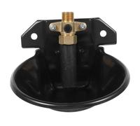Automatic Livestock Water Bowl with Float Control for Horses and Poultry | Steel Metal Construction, Black Finish, Smooth round Edge, Large Capacity, Suitable for Stall Mounting or Pastures