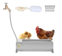Automatic Livestock Water Trough - Stainless Steel Cattle Drinking Bowl with 7.5L Tank, Float Valve Kit, Large Capacity Dispenser for Chickens, Ducks, Cows, Goats, Pigs