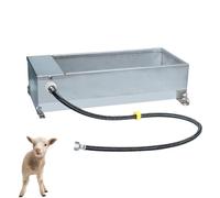 Automatic Livestock Water Trough, Stainless Steel Self Filling Drinking Bowl with Float Valve and Hose, 7.5L for Horses, Goats