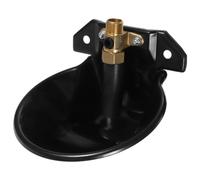 Automatic Livestock Waterer Float Control Metal Cow Drinking Bowl Black | Large Capacity, Splash-proof Rounded Edges, Smooth Surface, Fence Mounting for Goats, Pigs, Sheep, Poultry and Farm Barns