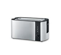 Severin Automatic long slot toaster with 1400 W of power AT 2590, brushed stainless steel-black