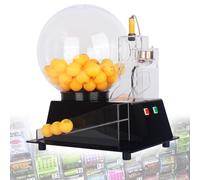 Automatic Lottery Drawing Machine - Acrylic Transparent Bingo Cage for Random Ball Selection, Holds 60 Balls, Ideal for Party Games