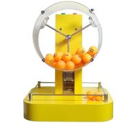 Automatic Lottery Drawing Machine (Balls Not Included), 50 Ball Capacity Bingo Lottery Machine with Clear Acrylic Case, for Fundraising, Promotion Event, 52 * 40 * 32CM,Yellow