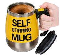 Automatic Magnetic Mixing Cup, Battery Powered Stainless Steel Magnetic Mixing Coffee Mug | Milk Tea Drink Powder Home Office Travel Camping