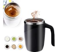 Automatic Magnetic Stirring Coffee Mug,2025 Upgrade Stainless Steel Self Stirring Coffee Mug,Portable Rechargeable Magnetic Stirring Coffee Mugs for Home,Office,School,Travel (Black)