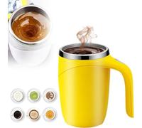 Automatic Magnetic Stirring Coffee Mug,2025 Upgrade Stainless Steel Self Stirring Coffee Mug,Portable Rechargeable Magnetic Stirring Coffee Mugs for Home,Office,School,Travel (Yellow)