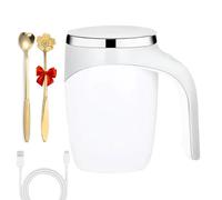 Automatic Magnetic Stirring Coffee Mug | Stainless Steel Rechargeable Stirring Cup for Coffee and Beverages | Waterproof Mixing Cup with Automatic Stirrer for Caff