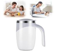 Automatic Magnetic Stirring Mug, Rechargeable Stainless Steel Mixing Cup with Lid, Spill Proof and Leak Proof for Coffee, Milk, Cocoa, Perfect for Home and Office
