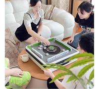Automatic Mahjong Table with 144 Magnetic Tiles, Ideal for Chinese & Filipino Styles, Auto Shuffling for Indoor & Outdoor Play, Portable Convenient Design