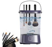 Automatic Makeup Brush Cleaner, One Button Switch, USB Charging, Long Battery Life, Quick Cleaning Tool for Makeup Brushes, Powder Puffs, Makeup Eggs and Sponges purple