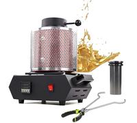 Automatic Melting Furnace for Silver Gold Copper Aluminum, Digital Control up to 1150℃, Includes Graphite Crucible for Refining and Casting