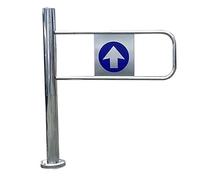 Automatic Metal Safety Gate - Spring-Loaded Swing Door for Supermarkets & Playgrounds, Durable Stainless Steel Entrance Barrier (Right, 50x97 cm) - Secure Access Solution