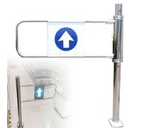 Automatic Metal Security Gate - One-Way Door for Market, Warehouse, Library & Bar Entrance - Easy Installation, Child & Pet Safe