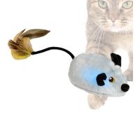 Automatic Mice Cat Toy - Automatic Electric LED Moving Sound Mice | Kitten Boredom Exerciser, Chasing Exercise Game with Tail, Rechargeable for Playing