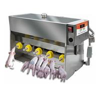 Automatic Milk Feeder for Calves with Stainless Steel Heated Reservoir, 20L with 10 or 14 Nipples for Farm, Ranch, and Livestock Feeding