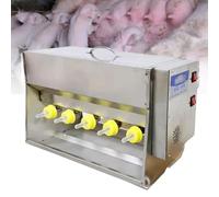 Automatic Milk Feeder for Piglets and Small Livestock, with Sound Source Hole and Stainless Steel Stirring, Prevents Animals from Running Around, Includes Multiple Nipples