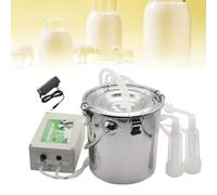 Automatic Milking Machine for Goats and Cows, Portable Rechargeable Design with Adjustable Pulsation Vacuum Pump, 10L Capacity