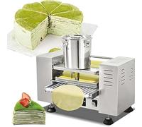 Automatic Mille Crepe Cake Making Machine, Thousand Layer Egg Skin Maker, Crepe Crust Machine, Thickness: 0.4-1.2mm, Suitable for 6”, 8”, 10” Crepes