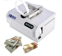 Automatic Money Packer Banknote Binding Machine Small Banknote Baling Machine Small Paper Strapping Band Mac-Hine Strapping Bundling Money Tied Bill Pack Tool Cross Baling(Machine+3 Rolls)