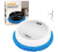 Automatic Mopping Robot, For Slim 6.5cm Low Profile Design, For Under Furniture, Wet Dry Dual Mode, Quiet 55dB Hands- Cleaner, For Hard Floors, USB Rechargeable(8688 White)
