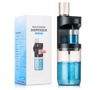 Automatic Mouthwash Dispenser, 550ml Mouthwash Container, Wall Mounted Liquid Soap Dispenser, with 2 Magnetic Cups, for Bathroom, USB Charging