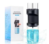 Automatic Mouthwash Dispenser 550ml, Rechargeable Mouthwash Container with 3 Dispensing Level, Wall Mounted Mouth Wash Dispenser with 2 Reusable Magnetic Cups, Smart Bathroom Accessories