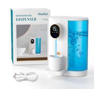 Automatic Mouthwash Dispenser for Bathroom: 20.3Oz Mouth Wash Dispenser with Magnetic Cup Holder, 4 Levels, Wall Mounted, Electric Auto Mouthwash Dispenser for Kids Adults, Bathroom Accessories White