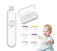 Automatic Nail Clippers, LED Light, Safe and Silent File - Electric Nail File for Nails with 6 Sanding Heads, for Home, Bedroom, Living Room and Travel