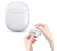Automatic Nail Clippers with LED Lighting, 2 Speed Portable Nail File, Nail Scraps Storage, One-Key Operation, Electric Cordless Nail Trimmer Cutter for Adults Kids Elderly Manicure (A,White)