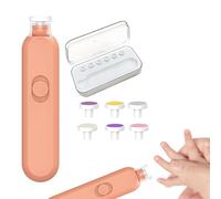 Automatic Nail Grinder | LED Light Automatic Quiet File - Electric Kids Nail Trimmer with 6 Grinding Heads - for Children Indoor Living Room Bedroom Nursery Kindergarten Travel Toenail