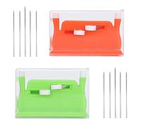 Automatic Needle Threader Tool, 2 Pcs Double Hole Sewing Needle Threading Device, Easy Hand Sewing Threader for Quick Needle Insertion, DIY Craft & Sewing Accessories Kit