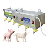 Automatic Nipple Feeders for Piglets and Lambs, Milk Feeder with Simulated Sound, Ideal for Farm Breeding and Livestock Nursing Management, 6 Pack