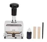Automatic Numbering Machine, 12 Digit Self Inking Number Stamp Numbering Consecutive with Handle, Ink, Dial Stick, Number Pad Numberer Stamp for Home Office School Banking Accounting