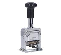 Automatic Numbering Machine Zinc Alloy Self Inking Number with 6 Wheels Easy Operation Clear for Ticket Serial Document Identification Banking Medicine Accounting