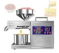 Automatic Oil Extractor, Cold Hot Press Food Grade Stainless Steel Oil Press Machine, for Peanut Flax Seed Perilla Sunflower Sesame, 820W
