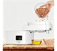 Automatic Oil Maker, Stainless Steel Cold & Hot Press Expeller with LCD Control, Adjustable Temperature, Foldable Design for Supermarkets and Farms