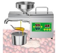 Automatic Oil Press Expeller - 1500W Cold/Hot Press Machine with Extended Pressing Rod - Ideal for Peanut, Sesame, Sunflower, Walnut Oils, 110V/220V
