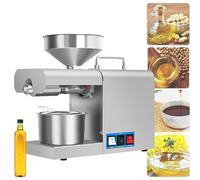 Automatic Oil Press Machine, 304 Stainless Steel Commercial/Home Use for Peanuts, Sunflower, Flax, Avocado, Sesame, Cold/Hot Press