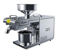 Automatic Oil Press Machine Cold/Hot Nut Oil Extractor Stainless Steel Oil Expeller Temperature Control for Peanut Seeds Coconut and Other Oil Crops Commercial Home 635W